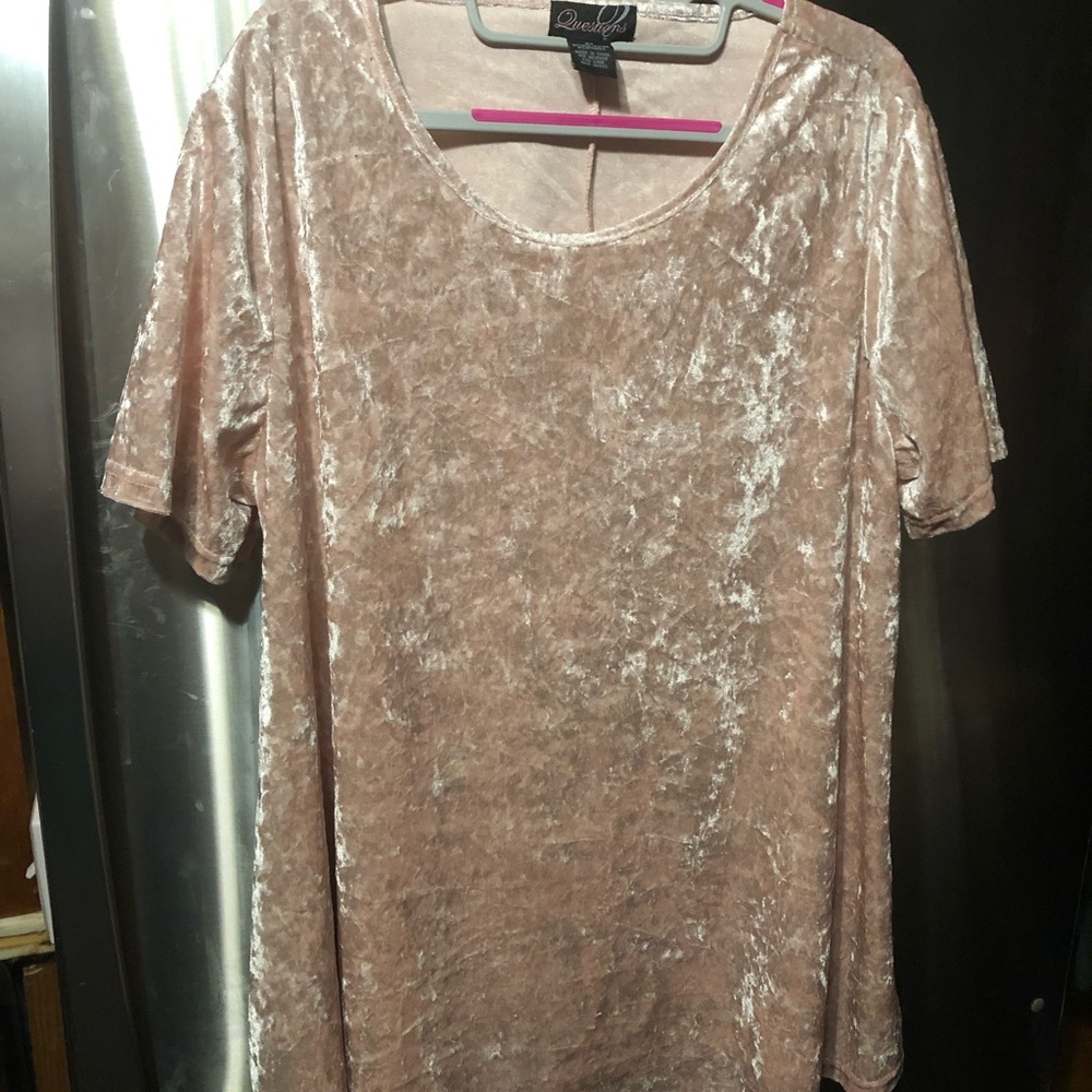 Questions Crushed Velvet Top- 411 $20 FIRM